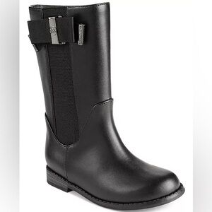 Michael Kors GUC Toddler Emma T-Valley Black Zip Up Boots Size 5 Non-Marking